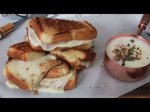 더블 치즈토스트 만들기 치즈소스까지 꺅! Double Cheese Sandwich and Sauce