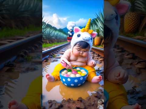 ❤️ Evolution of Baby: Train Attack on Baby for Food Eating #cat #cute #love #shorts BabyLos 98