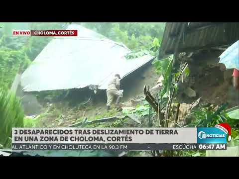 ON PH l Se reportan 3 desaparecidos tras deslizamientos de tierra en una zona de Choloma, Cortés