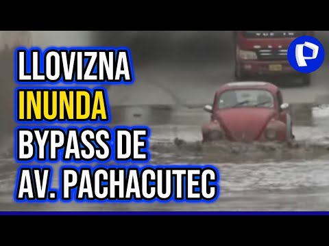 VMT: conductores, ciclistas y peatones afectados por inundación del bypass de la av. Pachacutec
