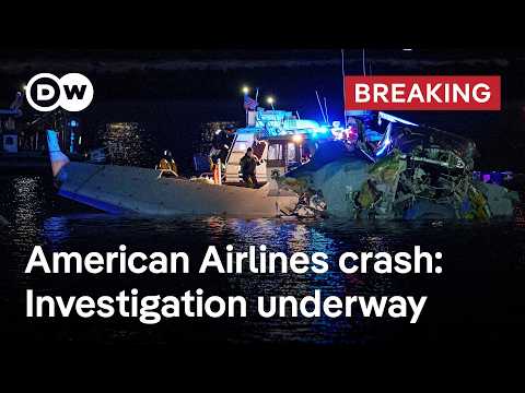 67 feared dead after American Airline plane collides with military helicopter in the US | DW News