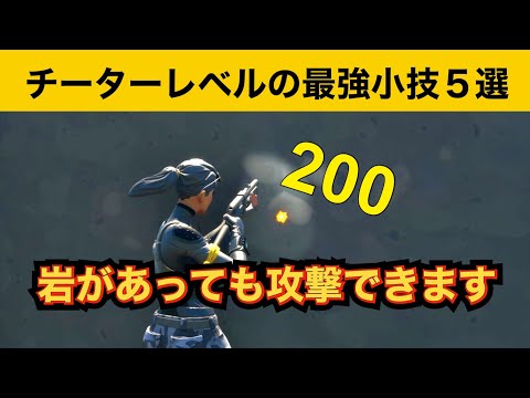 【小技集】岩を貫通して攻撃できる最強チートスポット！最強バグ小技集！【FORTNITEフォートナイト】