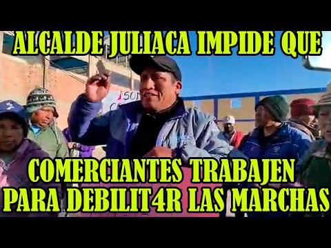 COMERCIANTES PROTESTAN EN JULIACA EXIGEN QUE LOS DEJEN TRABAJAR..