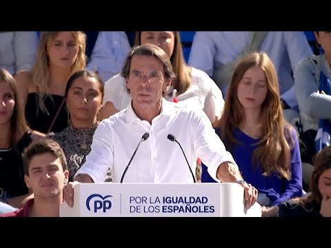 Aznar llama a los ciudadanos a alzar la voz ante la humillación que pretende Sánchez