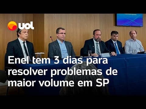 Enel tem 3 dias para resolver problemas de maior volume em SP, diz ministro Alexandre Silveira