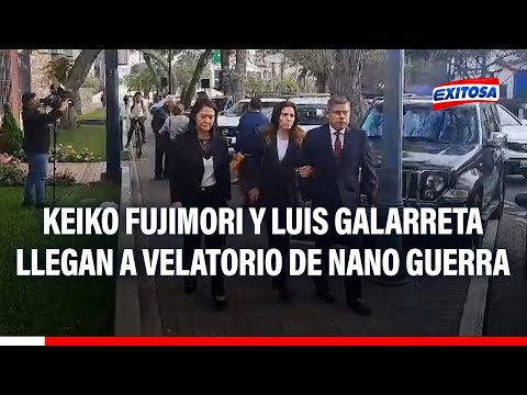 Así fue la llegada de Keiko Fujimori y Luis Galarreta al velatorio de Hernando Guerra García