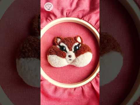 🐿️ #パンチニードル #shorts #punchneedleart #handmade #アトリエちゅうりっぷ #diy
