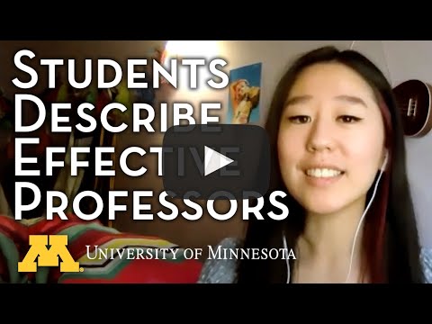 UMNTC Students Describe Effective Professors