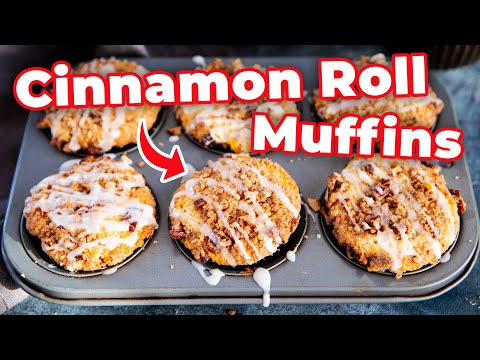 Glazed Cinnamon Roll Muffins