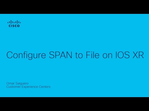 Configure SPAN to File on IOS XR