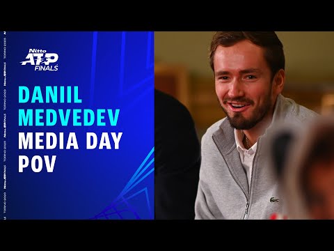 Follow Medvedev on Media Day at the 2023 Nitto ATP Finals 👀