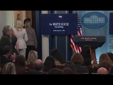 White House Press Secretary Karoline Leavitt gives regular press briefing
