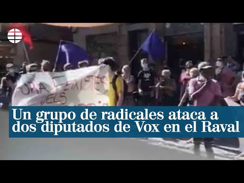 Un grupo de radicales ataca a dos diputados de Vox en el Raval