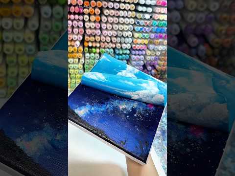 朝をめくってみると……………🌃#art #artist #モリモリアート