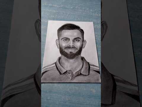 Virat kohli portrait. #virat #viratkohli #kohli #cricket #drawing #art #sketch #shorts