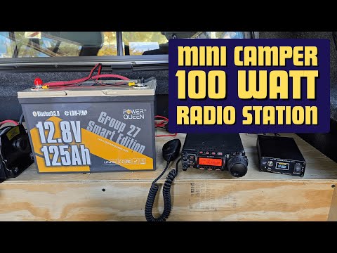⭐ I Built a Complete Off-Grid Ham Radio Station for My Truck Camper! (Power Queen + 17ft Antenna)