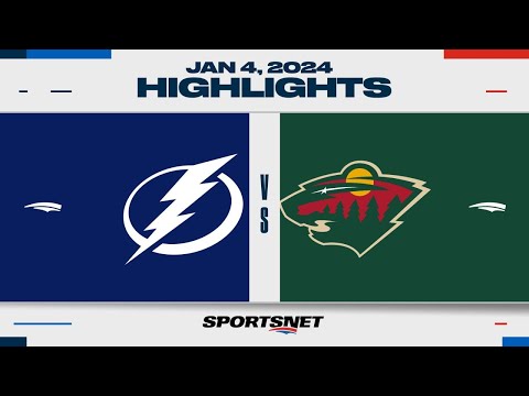 NHL Highlights | Lightning vs. Wild - January 4, 2024
