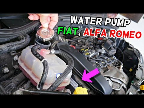 WHERE IS THE COOLANT WATER PUMP LOCATED ON FIAT ALFA ROMEO
