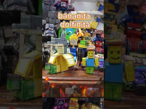 cómo hacer un papercraftde bananita dolfinita🐬🍌#minecraft#papercraft#brainrot#bananitadolfinita#meme