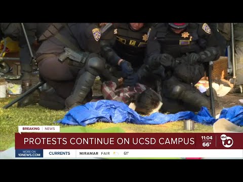 64 people arrested on UC San Diego campus as police dismantle encampment