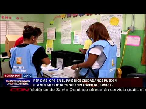 Representante OMS en RD dice ciudadanos pueden votar este domingo sin temor al Covid-19