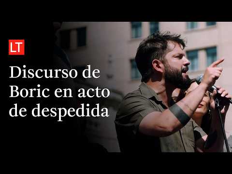 Discurso de Boric en acto de despedida: “Me voy con la frente en alto y las manos limpias”