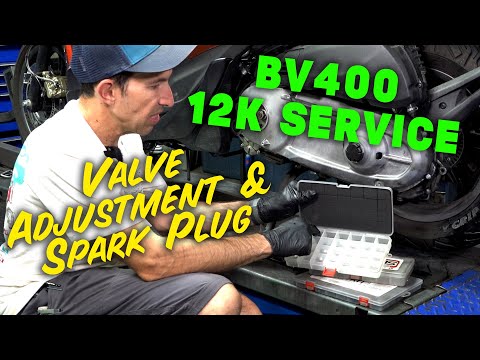 Piaggio BV400 12K Service PART 2 Valve Adjustment & Spark Plug