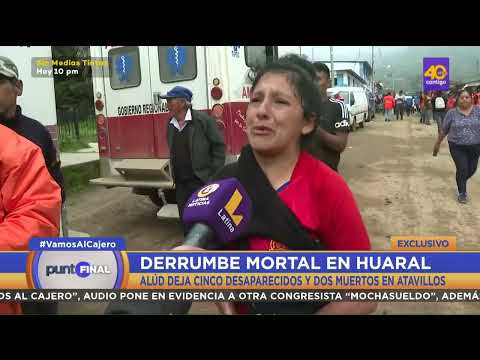 Derrumbe mortal en Huaral. Grandes deslizamientos dejan cinco desaparecidos y dos muertos