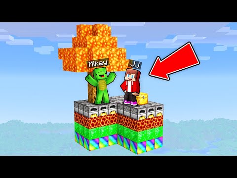 Mikey and JJ Survive on a Custom Skyblock in Minecraft (Maizen)