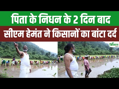 Hemant Soren का वायरल वीडियो, पगडंडी से किसानों के बीच पहुंचे, जाना हाल। Shibu Soren