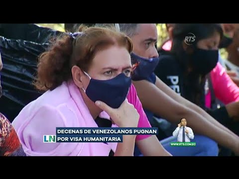 Decenas de venezolanos pugnan por visa humanitaria