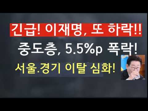 [문틀란 TV]  긴급!  민주당, 서울서 10.3%p, 인천·경기 4.7%p 폭락!   국힘-민주, 격차 줄어!