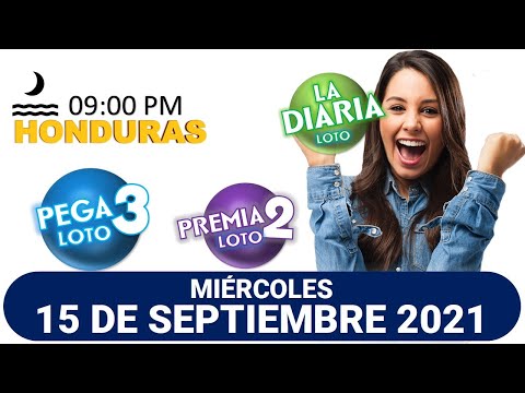 Sorteo 09 PM Loto Honduras, La Diaria, Pega 3, Premia 2, MIERCOLES 15 de septiembre 2021 |?