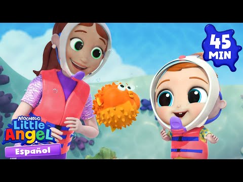 Canción del océano con mi familia 🌊 Canciones Infantiles 🎵 Little Angel Español