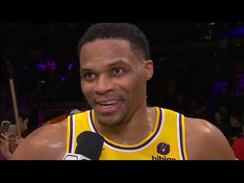 My kids better be asleep - Russell Westbrook after a Lakers win 🤣 | NBA on ESPN