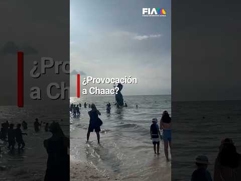 ¿Provocación a Chaac? | Decenas de turistas acudieron a visitar la estatua de Poseidón en Yucatán