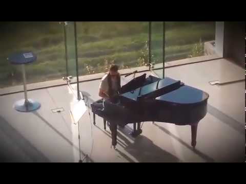 Caught messing with the piano at the Polyglot conference