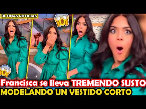 ??Francisca se llevó TREMENDO SUSTO en Despierta América al MODELAR un VESTIDO CORTO: Se vio todo