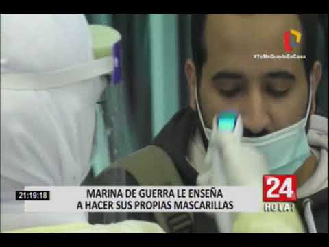 Coronavirus: Marina de Guerra enseña a elaborar mascarillas reutilizables en 3 minutos