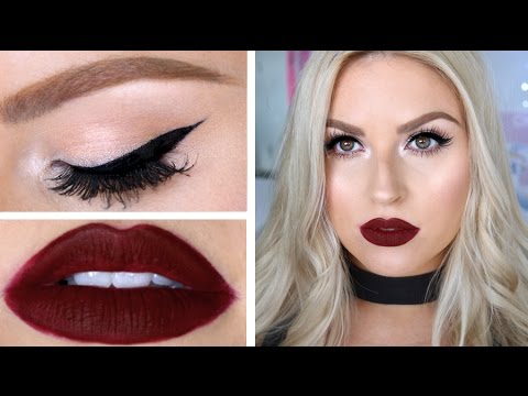 Classic Deep Red Lips & Cat Eye Liner! ? Chit Chat GRWM!