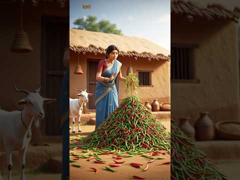 मिर्च का चमत्कारी पेड़ 🌶 🌶️| मजेदार देहाती कहानी | Mirchi Ki Kahani #ai #ytshorts #mirchi #shorts