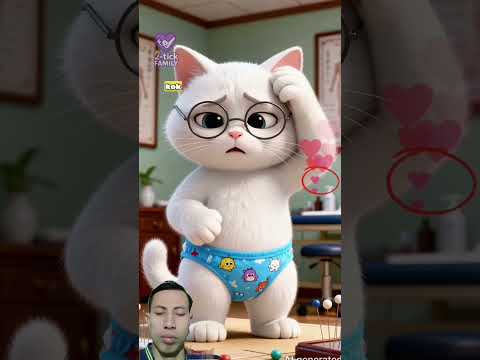 Badan ayah di tusuk jarum #kucing #shorts