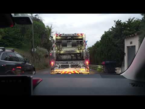 garbage truck collection in Nice France