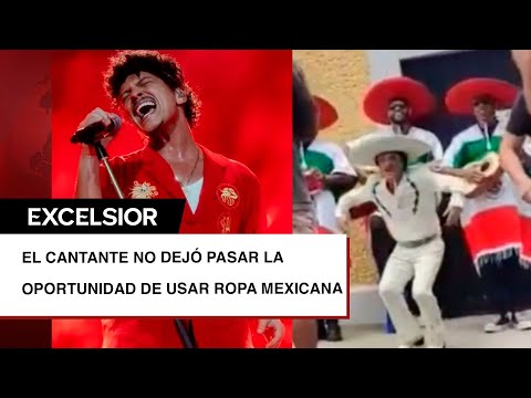 Captan a Bruno Mars vestido de mariachi y bailando en calles de CDMX