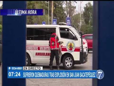 Personas trasladas al Hospital Roosevelt tras explosión en San Juan Sacatepéquez