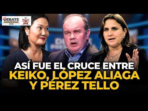 RAFAEL LÓPEZ ALIAGA, KEIKO FUJIMORI y MARISOL PÉREZ TELLO se ENFRENTAN durante DEBATE | El Comercio