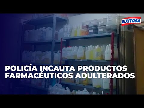Centro de Lima: Policía incauta alcohol y productos farmacéuticos adulterados