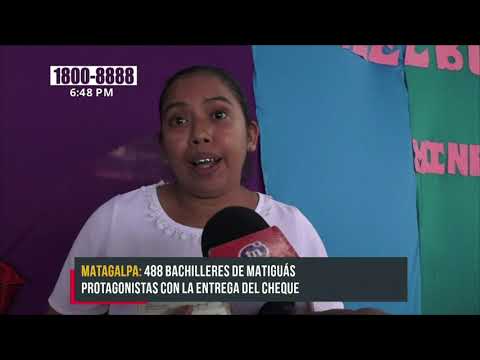 Entregan bono complementario a bachilleres 2021 en Matiguás, Matagalpa - Nicaragua