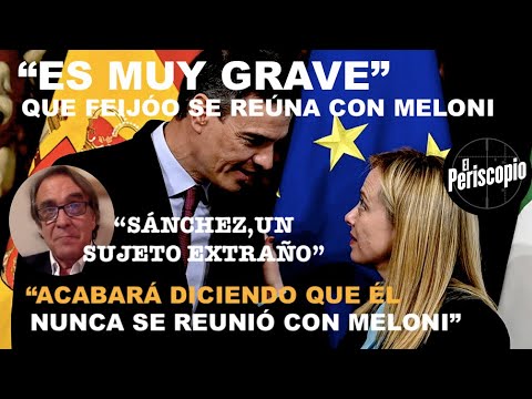 ¡SA?NCHEZ SE VA DEL MUNDO O NOS TOMA POR IDIOTAS  DICE QUE ES MUY GRAVE REUNIRSE CON MELONI!