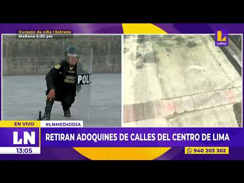 Retiran adoquines de calles del Centro de Lima